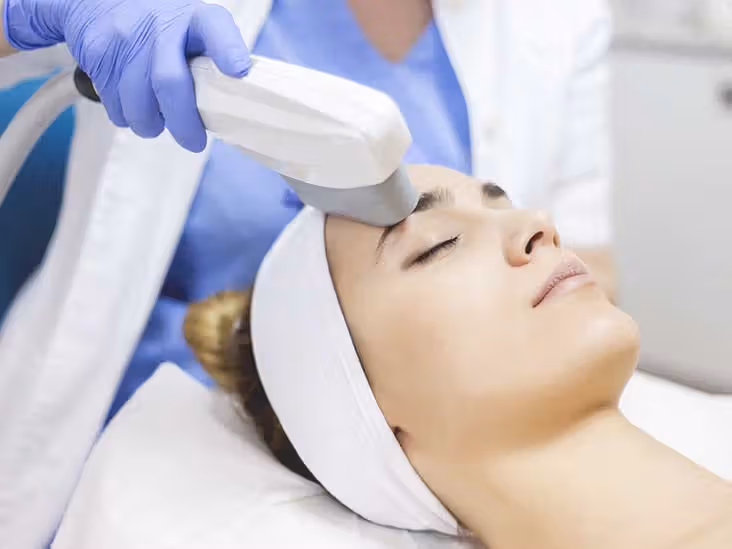 Intense Pulsed Light (IPL) facial rejuvenation treatment to reduce signs of aging and improve skin texture.